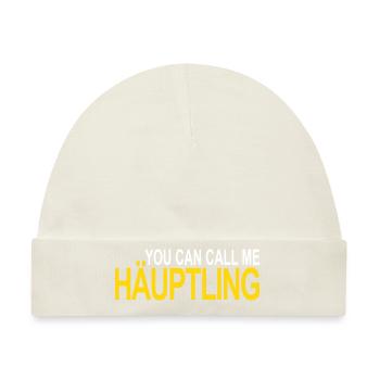 call me Häuptling - Baby Premium Organic Mütze - Naturweiß - Vorne