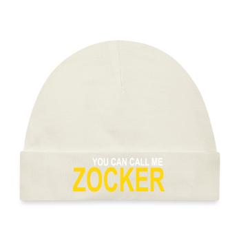 Call me Zocker - Baby Premium Organic Mütze - Naturweiß - Vorne