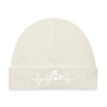 Ocean Wave Geschenkidee Strand - Baby Premium Organic Mütze - Naturweiß - Vorne