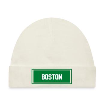 Boston Stadt - Baby Premium Organic Mütze - Naturweiß - Vorne