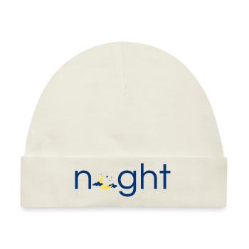 Nacht originelles Geschenk - Baby Premium Organic Mütze - Naturweiß - Vorne