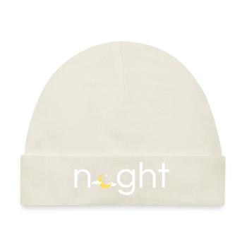 Nacht originelles Geschenk - Baby Premium Organic Mütze - Naturweiß - Vorne