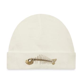 Fisch Gräten - Fish Skeleton Fish bone - Baby Premium Organic Mütze - Naturweiß - Vorne