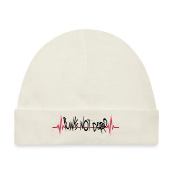 punks not dead Zitat - Baby Premium Organic Mütze - Naturweiß - Vorne