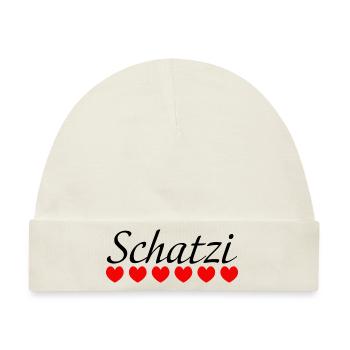 Herzchen Schatzi - Baby Premium Organic Mütze - Naturweiß - Vorne