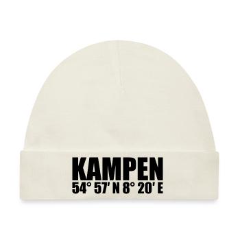 Kampen Koordinaten - Baby Premium Organic Mütze - Naturweiß - Vorne