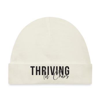 Thriving in Chaos - Lustiges T-Shirt - Baby Premium Organic Mütze - Naturweiß - Vorne