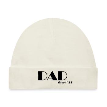 DAD since 22 s - Baby Premium Organic Mütze - Naturweiß - Vorne