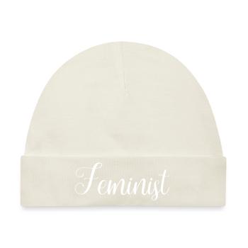 emanzipation feminin lustiger spruch spaß cool - Baby Premium Organic Mütze - Naturweiß - Vorne