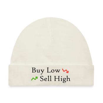 Buy Low, Sell High - Baby Premium Organic Mütze - Naturweiß - Vorne