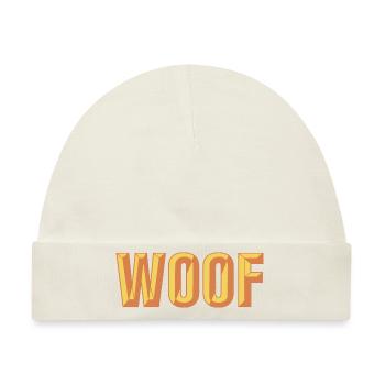 Woof abgeschrägtes Textdesign - Baby Premium Organic Mütze - Naturweiß - Vorne