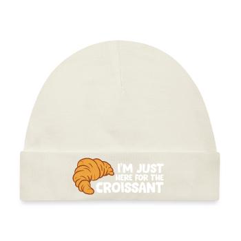 Croissant - I'm just here for the Croissant - Baby Premium Organic Mütze - Naturweiß - Vorne