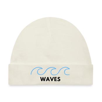 WAVES - Baby Premium Organic Mütze - Naturweiß - Vorne