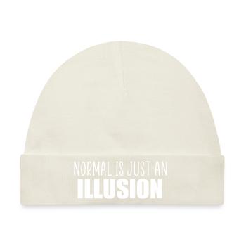 Normal ist nur ein Illusionszitat - Baby Premium Organic Mütze - Naturweiß - Vorne