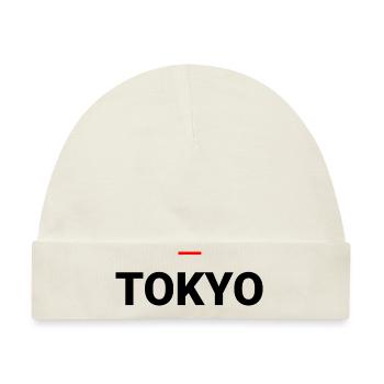 Tokio – Japan-Typografie - Baby Premium Organic Mütze - Naturweiß - Vorne