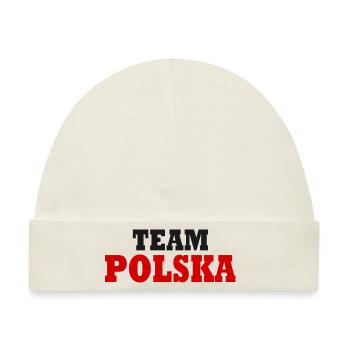 Team polska - Baby Premium Organic Mütze - Naturweiß - Vorne