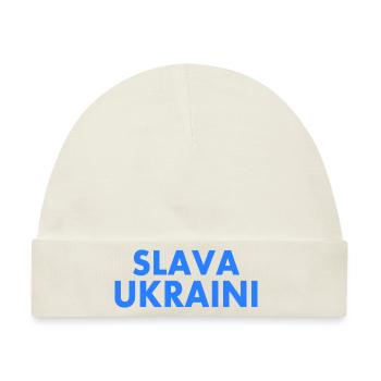 Ukraine - Baby Premium Organic Mütze - Naturweiß - Vorne