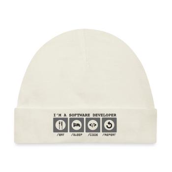 I'm a Software Developer - Softwareentwicklerin - Baby Premium Organic Mütze - Naturweiß - Vorne