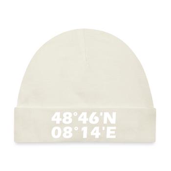 Baden-Baden Koordinaten - Baby Premium Organic Mütze - Naturweiß - Vorne