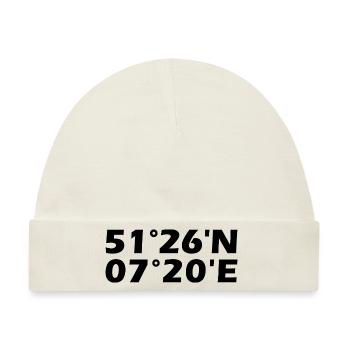 Witten Koordinaten - Baby Premium Organic Mütze - Naturweiß - Vorne