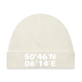 Stolberg (Rheinland) Koordinaten - Baby Premium Organic Mütze - Naturweiß - Vorne
