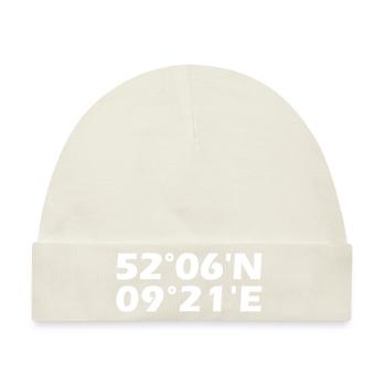 Hameln Koordinaten - Baby Premium Organic Mütze - Naturweiß - Vorne