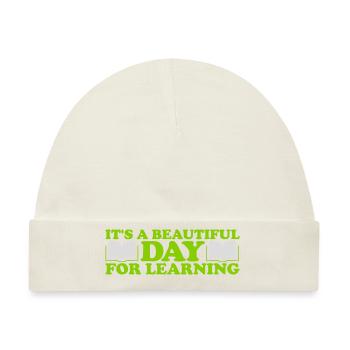 beautiful day for learning - Baby Premium Organic Mütze - Naturweiß - Vorne