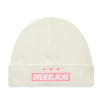 Dreierlachs 3er Lachs Fisch Bremen Geschenk - Baby Premium Organic Mütze - Naturweiß - Vorne