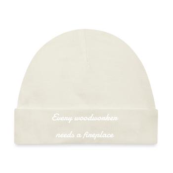 plumber gift quote safety helmet - Baby Premium Organic Mütze - Naturweiß - Vorne