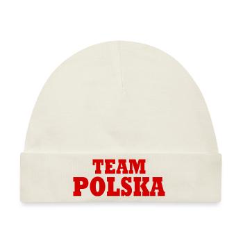 Team polska - Baby Premium Organic Mütze - Naturweiß - Vorne