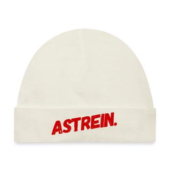 ASTREIN. Cooles, trendiges und neues Design by #DM - Baby Premium Organic Mütze - Naturweiß - Vorne