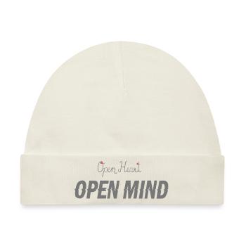 Open heart -Open mind - Baby Premium Organic Mütze - Naturweiß - Vorne