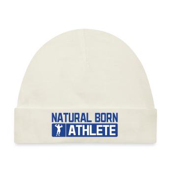 Natural Born Athlete - Baby Premium Organic Mütze - Naturweiß - Vorne