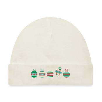 Weihnachtskugelset 2 - Baby Premium Organic Mütze - Naturweiß - Vorne