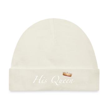 His Queen - Baby Premium Organic Mütze - Naturweiß - Vorne