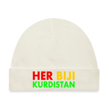 Her biji Kurdistan - Baby Premium Organic Mütze - Naturweiß - Vorne