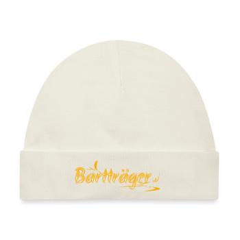 Geschenkidee Bartträger Bartstyles Bart - Baby Premium Organic Mütze - Naturweiß - Vorne