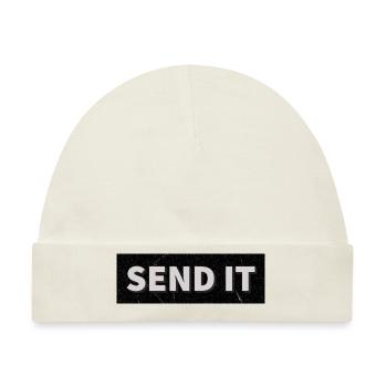 SEND IT Boxlogo - Baby Premium Organic Mütze - Naturweiß - Vorne