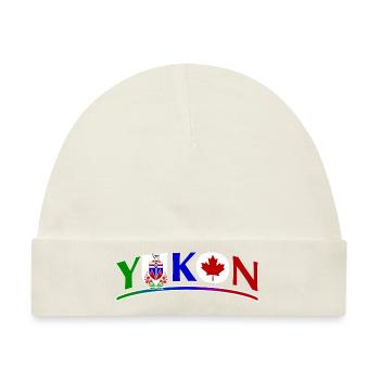 YUKON Staat mit Flagge - Baby Premium Organic Mütze - Naturweiß - Vorne