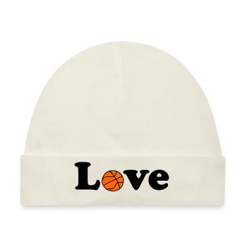 Love Basketball - Baby Premium Organic Mütze - Naturweiß - Vorne