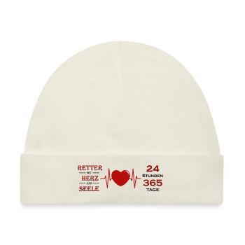 Retter - Baby Premium Organic Mütze - Naturweiß - Vorne