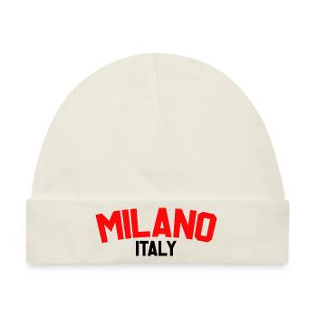 Mailand Italien - Baby Premium Organic Mütze - Naturweiß - Vorne