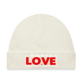 All you need is love - Baby Premium Organic Mütze - Naturweiß - Vorne