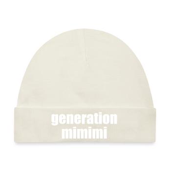 generation mimimi - Baby Premium Organic Mütze - Naturweiß - Vorne