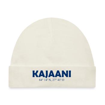 Kajaani - Finland - Coordinates Longitude Latitude - Baby Premium Organic Mütze - Naturweiß - Vorne