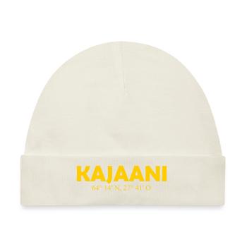Kajaani - Finland - Coordinates Longitude Latitude - Baby Premium Organic Mütze - Naturweiß - Vorne