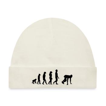 100 Meter Evolution - Baby Premium Organic Mütze - Naturweiß - Vorne