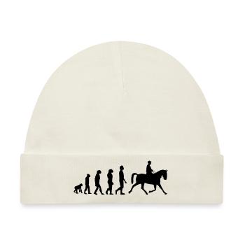 Evolution des Reitens - Baby Premium Organic Mütze - Naturweiß - Vorne