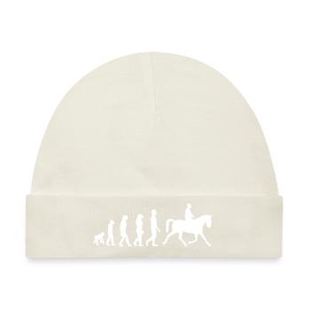 Evolution des Reitens - Baby Premium Organic Mütze - Naturweiß - Vorne