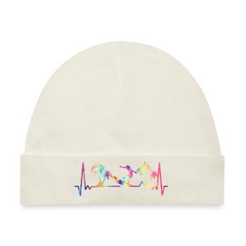 Heartbeat surfing - Baby Premium Organic Mütze - Naturweiß - Vorne